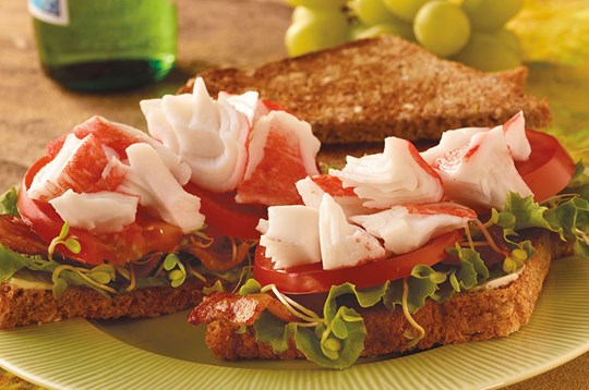 Louis Kemp Crab Delights Seafood Club Sandwich | Genuine Alaska Pollock
